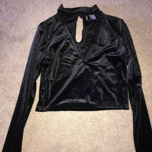 velvet crop top